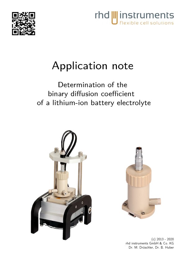 Binary diffusion coefficent of battery electrolytes 1