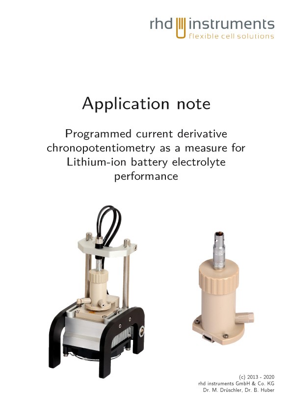 Electrolyte performance testing by PCDC 1